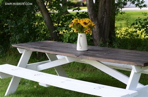Farmhouse Style Picnic Table Outdoor Furniture