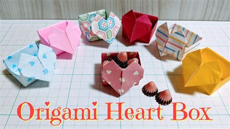 【origami】how To Make A Origami Heart Boxpaper Heart Box Youtube