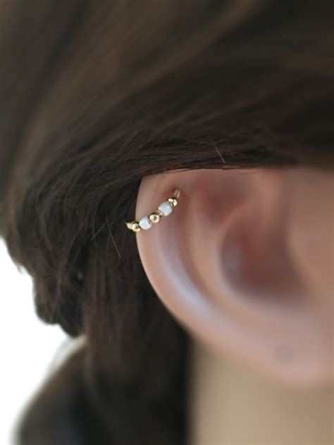 Helix Earring Gold 9K Daith Earring Gold Cartilage Earring 14k Nose