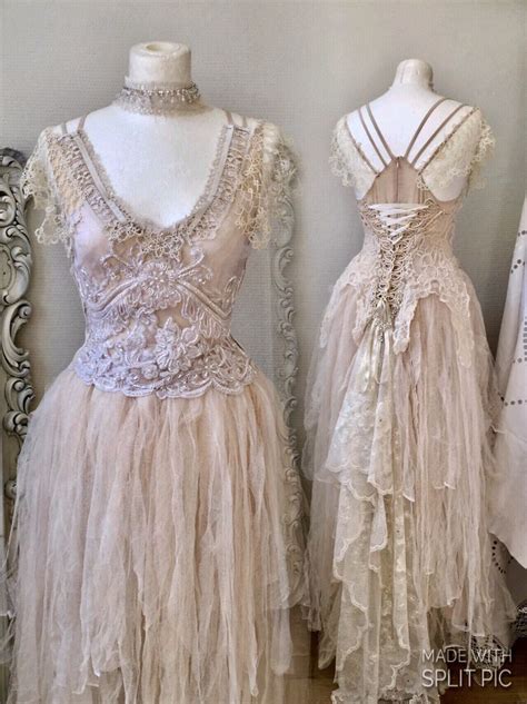 Wedding Dress Vintage Inspiredbridal Gown Fairyboho Wedding Etsy