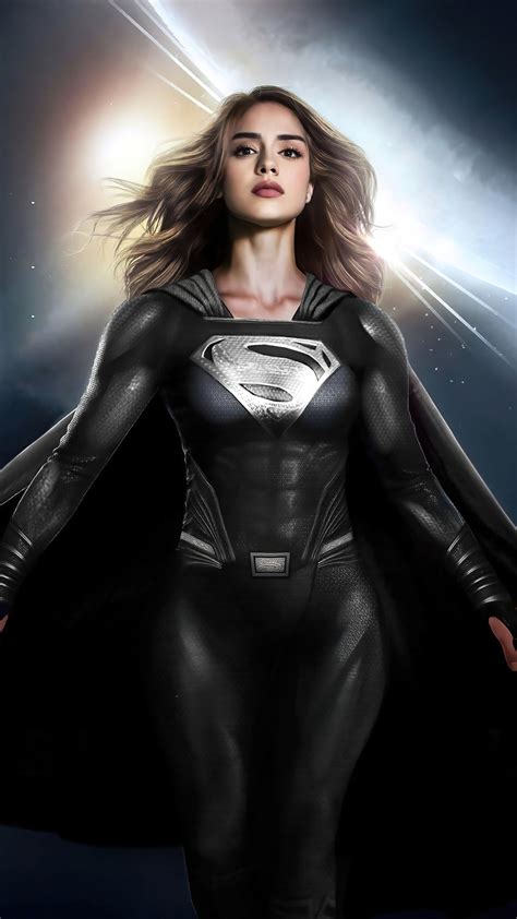 4k Free Download Sasha Calle Supergirl Fan Art Black