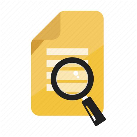 Document File Magnifier Read Reference Search Text Icon