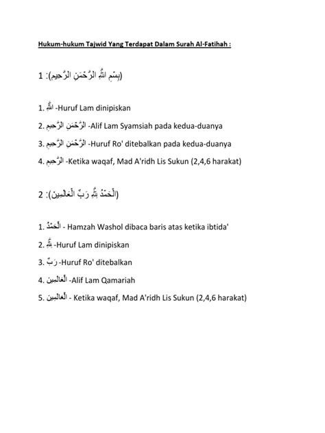 Detail Tajwid Surat Al Fatihah Koleksi Nomer 27