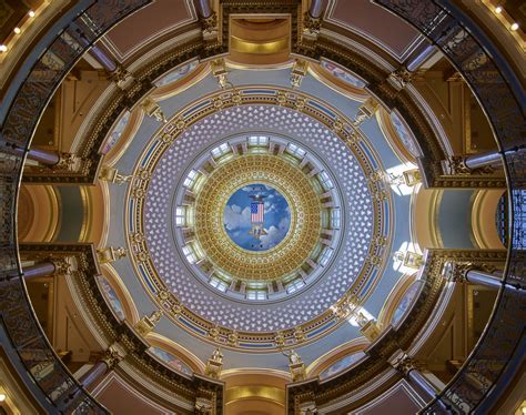 Inner Dome Of The Iowa State Capitol In Des Moines Library Of Congress