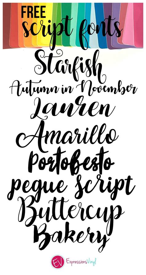 Beautiful Free Script Font Roundups From Silhouette Fonts Cricut