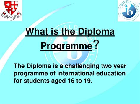 Ppt The International Baccalaureate Diploma Programme Ib Dp At St