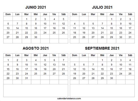 Descargar calendario junio 2021 en formato excel xlsx, word docx, pdf o imagen. Calendario Junio a Septiembre 2021 Para Editar ...