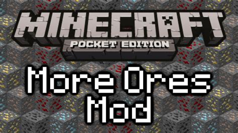 Minecraft Pe More Ores Generation Mod Youtube