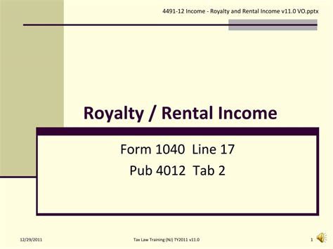 Ppt Royalty Rental Income Powerpoint Presentation Free Download