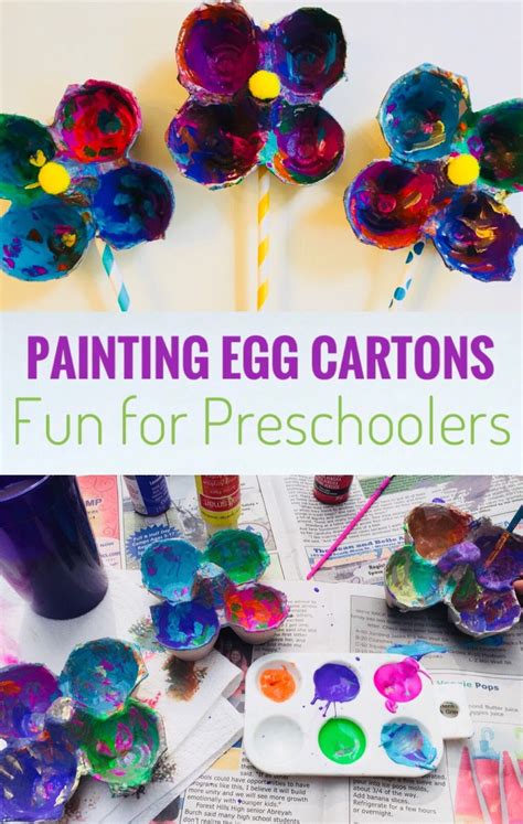 Egg Carton Flowers Craft Perfect For Mothers Day Preschool Crafts