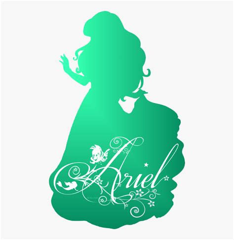 ariel rapunzel princess aurora belle silhouette ariel disney princess silhouette hd png