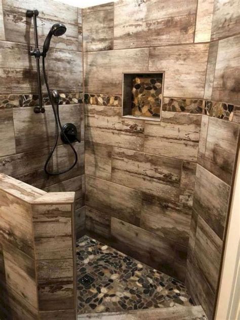 15 Beautiful Rustic Bathroom Ideas With Wood Shower Design Dexorate