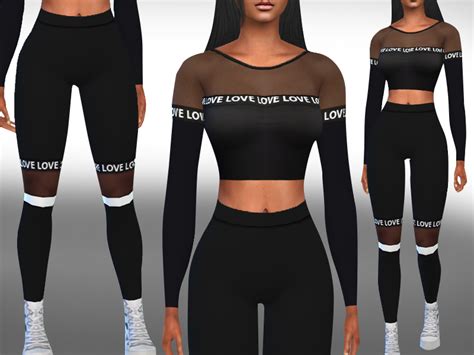 The Sims Resource Transparent Detail Jogging Outfit