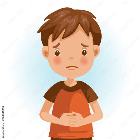 Vecteur Stock Sad Boy Sad Little Boy The Face Expresses Regret Child