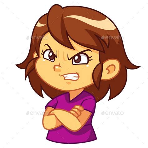 Angry Girl Expression Angry Girl Cartoon Girl Cartoon