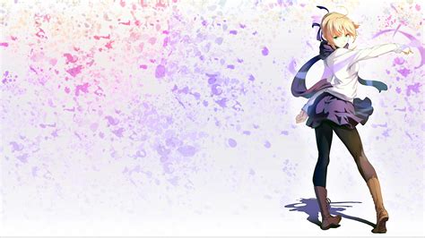 Wallpaper Ilustrasi Berambut Pirang Gadis Anime Mata Hijau Gambar