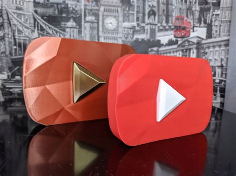 Youtube Diamond Play Button Replica D Printed Fun Etsy Uk