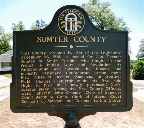 Sumter County Historical Marker