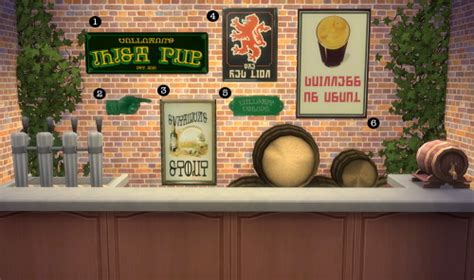 Budgie2budgie Simlish Irish Pub Signs • Sims 4 Downloads
