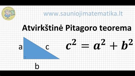 Atvirkštinė Pitagoro Teorema Teorija Ir Pavyzdžiai Pitagoro Teorema