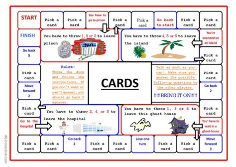 Boardgame45 Cards Board Game English Esl Worksheets Pdf And Doc