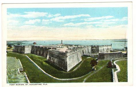 Unused Postcard Fort Marion St Augustine Florida Fl Travel Postcard