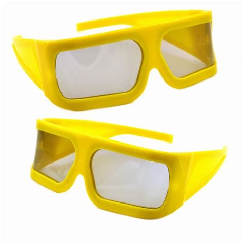 Make Big Yellow Frame Linear Polarized 3d Glasses For 3d 4d 5d 6d Cinemas Passive Imax 3d