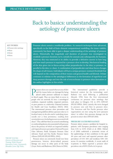 Back To Basics Understanding The Aetiology Of Pressure Ulcers Docslib