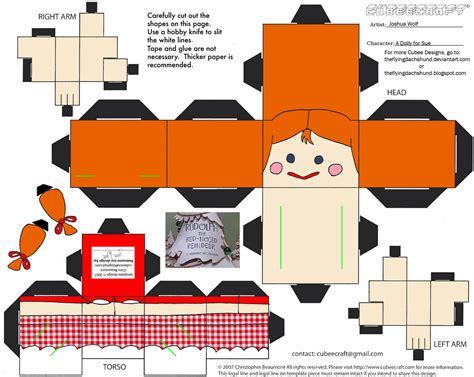Sue Papercraft Toy Free Printable Papercraft Templates Images And