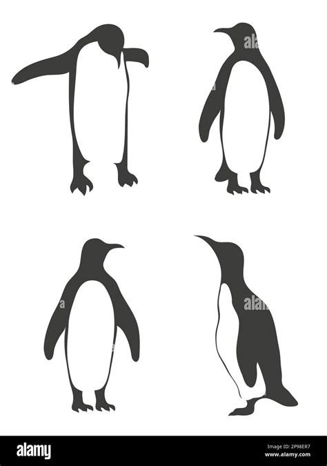 Vector Cute Penguins Set Stock Vector Image And Art Alamy