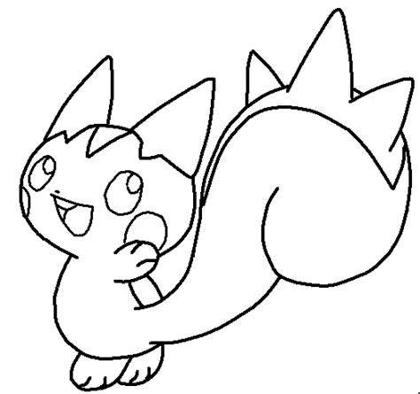 Pokemon Pachirisu Coloring Pages Sketch Coloring Page