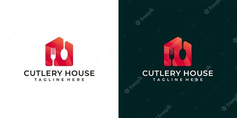 Premium Vector Creative Restaurant Cutlery House Logo Design Gradient