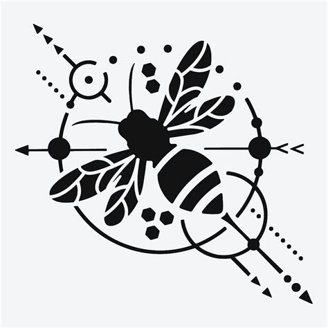 Beeometric Tattoo Semi Permanent Tattoos By Inkbox In 2022 Bee