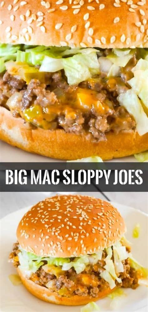 Ingredients to make sloppy joe mac 'n cheese. Big Mac Sloppy Joes - This is Not Diet Food