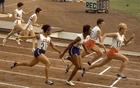 The 4 × 100 metres relay or sprint relay is an athletics track event run in lanes over one lap of the track with four runners completing 100 metres each. Athletics at the 1964 Summer Olympics - Women's 4 × 100 ...