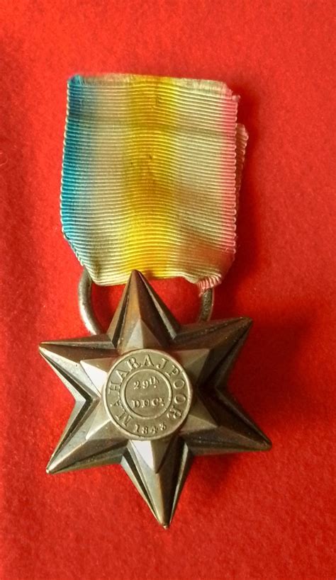 Gwalior Star Maharajpoor 39th Foot Medals And Memorabilia