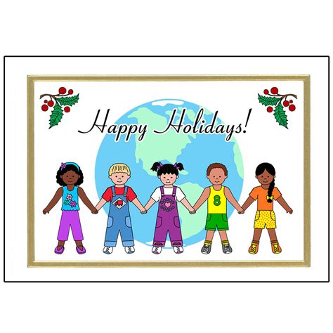 Multicultural Kids Children Of The World Christmas Cards