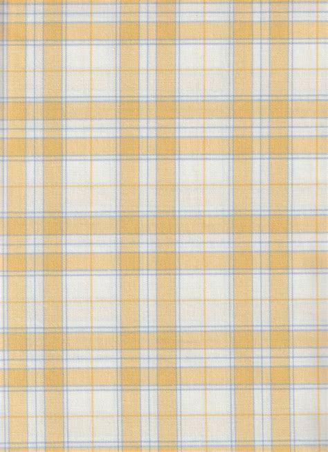 Yellow Plaid Fabric Light Upholstery Or Drapery Fabric Home Dec