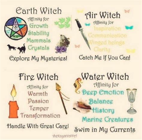 Types Of Elemental Witches Wicca Witchcraft Wiccan Witch Witches