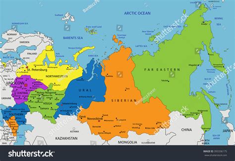 Labeled Map Of Russia