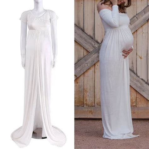 Maternity Dress For Photo Shoot Maxi Maternity Gown Split Front Maternity Chiffon Gown Sexy