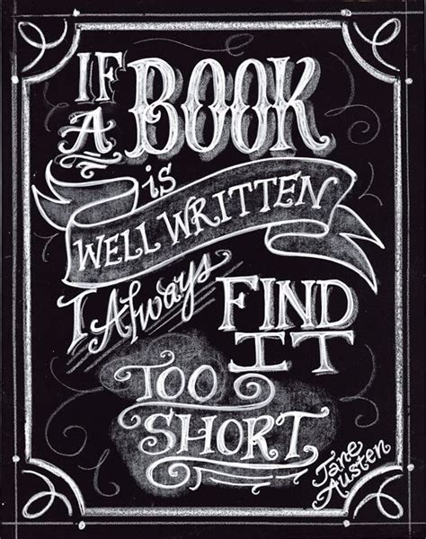 Jane Ausen If A Book Quote Chalkboard Art Drawings And Illustration