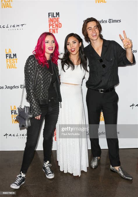 Actors Bella Thorne Anna Akana And Nash Grier Attend The Premiere Of