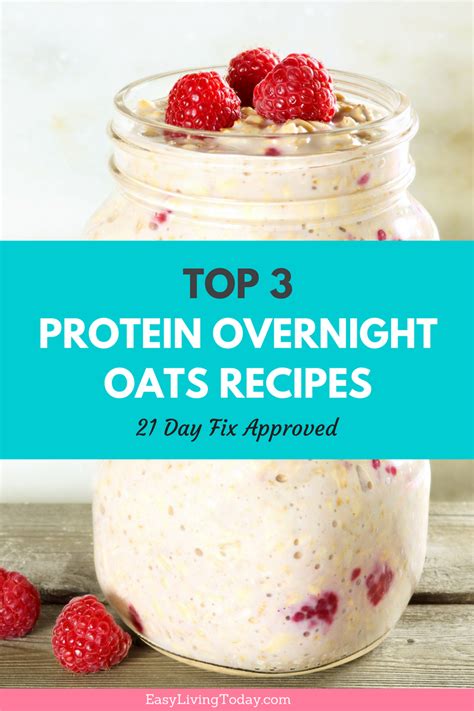 Find the printable recipe with measurements below. Top 3 Protein Packed Overnight Oats Recipes! | Low calorie ...