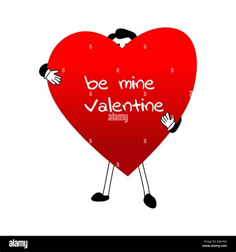 Be Mine Valentine Vector Illustration Stock Vector Image And Art Alamy