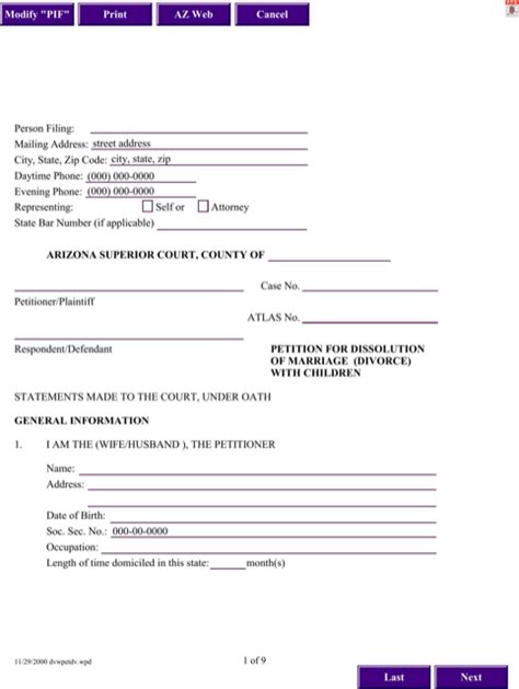 Free delivery for many products! Download Arizona Divorce Papers for Free - FormTemplate
