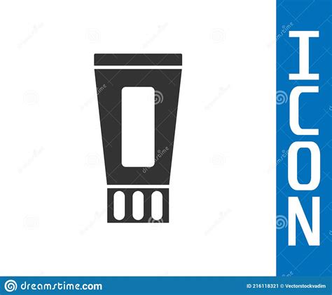 grey tube of toothpaste icon isolated on white background vector stock vector illustration of