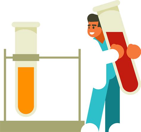 Scientist Working With Test Tubes Clipart Free Download Transparent