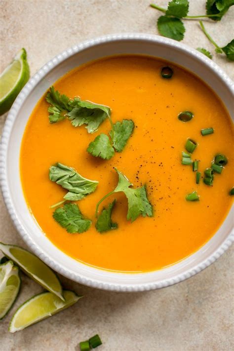 Let this cook for 5 more minutes before serving as the coconut milk will lower the temperature of the soup. Thai Coconut Squash Soup • Salt & Lavender