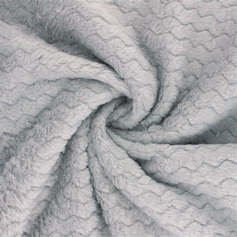 Flannel Fleece Fabric Grey Wave Ma Petite Mercerie